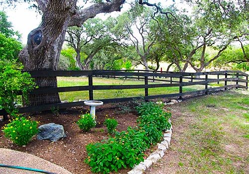 Austin horizontal plank fence builders