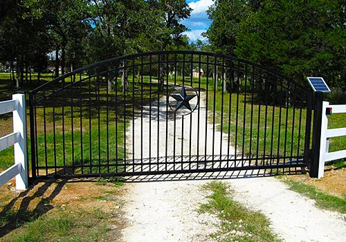 Austin Automatic Ornamental Iron Driveway Gates