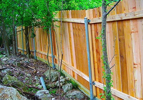 Wooden Privacy Fencing for Residential Property Austin