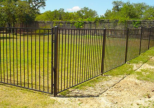 Austin Wrought Iron Garden Fencing Installation