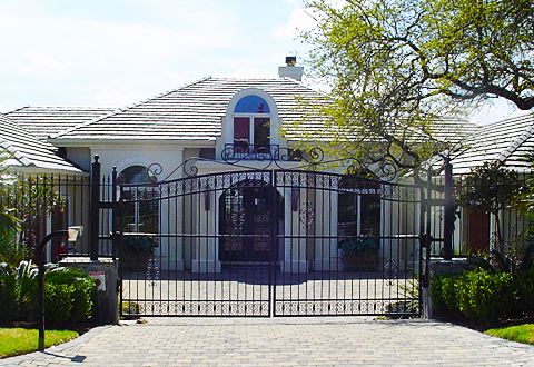 Austin Wrought Iron Automatic Driveway Gates Installation